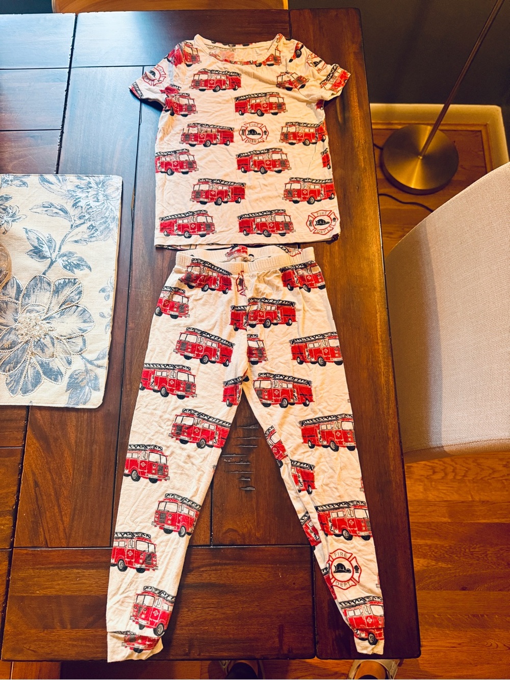 Pink Chicken Bamboo Fire Engine Pajamas